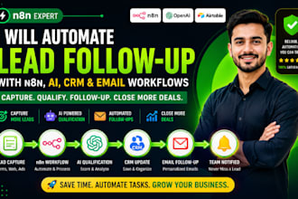 automate lead followup with n8n, ai, CRM email and ai workflow systems for teams