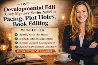 be developmental editor for fantasy novel, thriller, litrpg, romance critique
