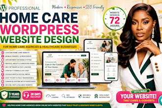 design a home care, healthcare and medical wordpress website