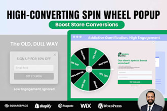 set up high converting shopify woocommerce spin wheel popup