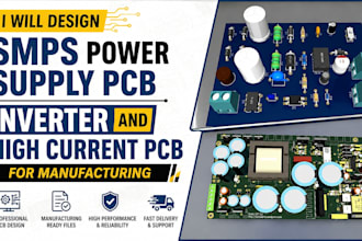 design smps power supply pcb inverter and high current pcb for manufacturing