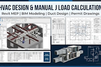 do hvac design, manual j load calculations, duct layout and revit mep bim