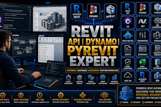 develop revit api plugin, bim autotmation, dynamo pyrevit, custom addin
