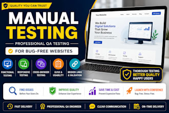 manually test your website and provide detailed QA bug report