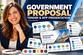 design government proposal presentation, tender and rfp powerpoint slides