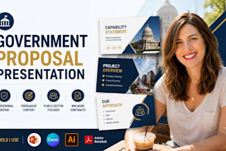 design government proposal presentation, tender PPT, public sector slides