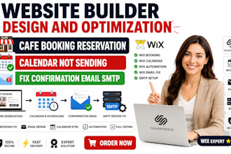 fix wix cafe booking reservation calendar not sending confirmation email smtp