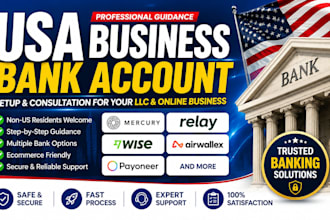do USA bank creation, USA physical address, proof of address, llc registration