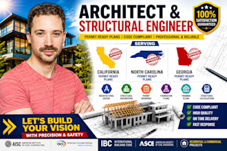 do architect and structural engineer for california, north carolina, georgia USA