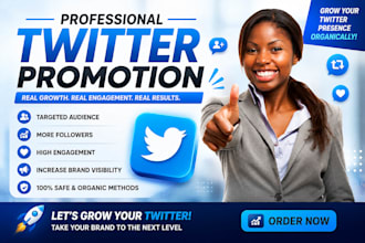 grow twitter x page with organic x promotion to 5m x followers and x management