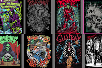 horror poster vhs splatter movie film poster dark art creepy tshirt illustration