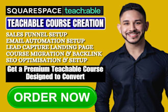 teachable course creation, teachable online course content, teachable website