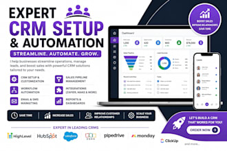 setup crm automation and software for you