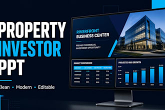 design a real estate investor pitch deck and powerpoint presentation