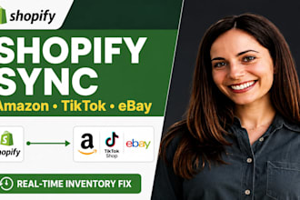 setup shopify integration for amazon tiktok shop and ebay inventory sync