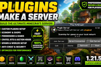build and configure a professional minecraft server with plugins and economy