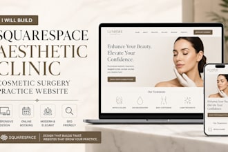 build squarespace aesthetic clinic cosmetic surgery practice website