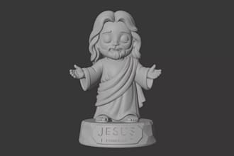 design 3d chibi character,3d funko pop toys,3d jesus christ figure for 3d print