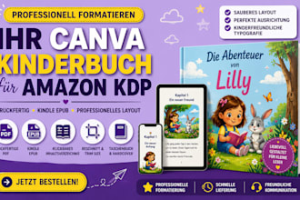 ich formatiere ihr canva kinderbuch für amazon KDP professionell