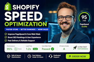 shopify speed optimization, pagespeed, core web vitals and store performance