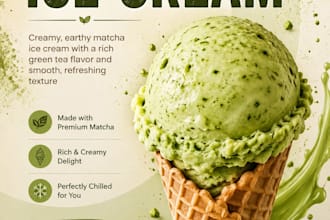 design  for frozen desserts social media posts