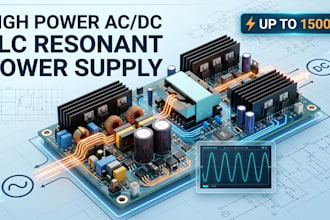 design high power ac dc llc resonant power supply up to 1500w