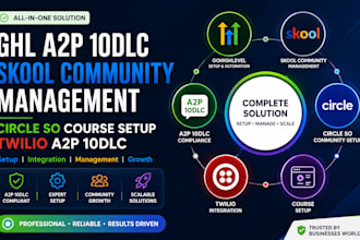 ghl a2p 10dlc skool community management circle so course setup twilio a2p 10dlc