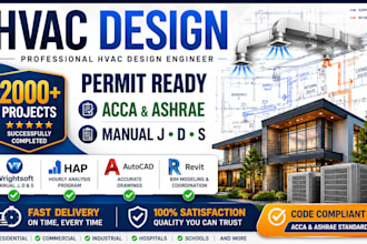 do hvac calculation, duct layout and equipment details manual jds for permit