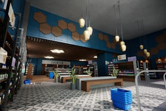 create 3d game environment, ue5 environment, level design for unity and ue5