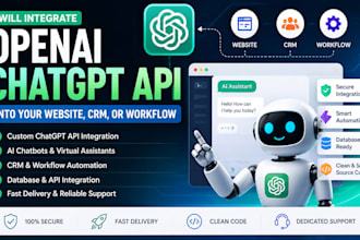 integrate openai chatgpt API into your website, CRM, or workflow