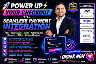 do wix ,squarespace stripe,authorize net checkout,razorpay ,affirm,customization