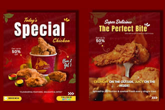 design high converting food social media post