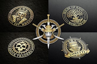design custom badge, emblem, patch logo