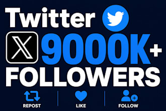 do twitter x marketing promote x account to 9000 x followers and x management