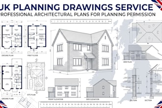 draw uk planning permission drawings for extensions loft conversions and garages