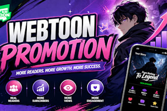 promote your webtoon manga comic or novel to targeted real readers
