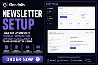 set up goodbits newsletter curation content aggregation team newsletter setup
