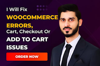 fix woocommerce errors, cart, checkout or add to cart issues