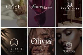make elegant cosmetics, beauty, skincare, spa, makeup artist logo for your brand