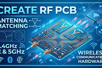 create rf pcb, antenna matching, 2 4ghz 5ghz, wireless communication hardware