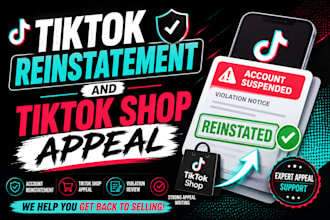 do tiktok reinstatement and tiktok shop appeal professionally