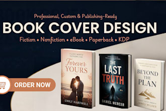 design book cover, kdp book cover, fix ebook cover, paperback, hardcover design