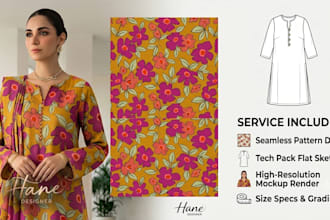 do professional techpack, fashion and textile design