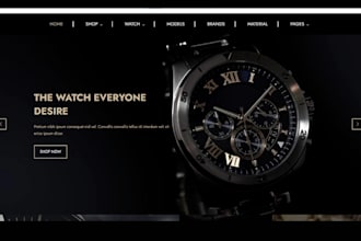 design luxury watch shopify store, wristwatch website and ecommerce store