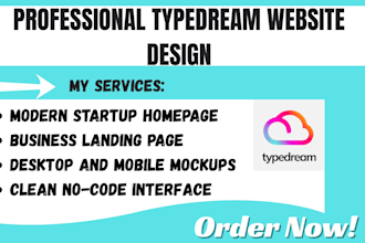 build responsive typedream website landing page for your business