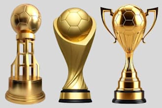 design custom 3d trophy, award and coin medal stl for 3d printing
