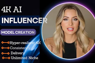 design 4k ai influencer model for instagram fanvue and lifestyle content videos
