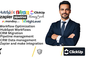 build hubspot, gohighlevel, zoho CRM, zapier and slack workflow automation