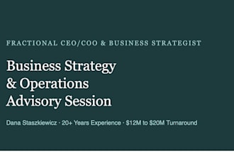 deliver a business assessment and growth plan