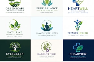 do modern landscape, wellness, medical logo design